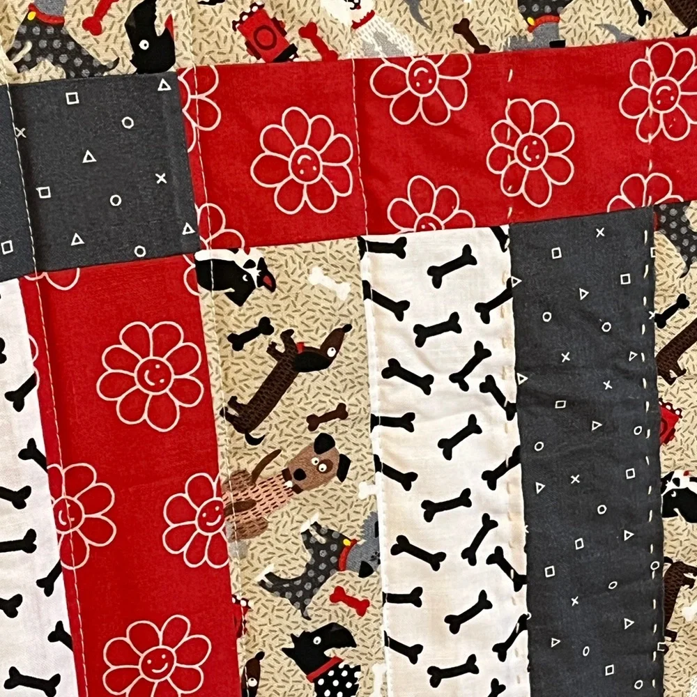 DOG quilt or lap quilt hand crafted NEW